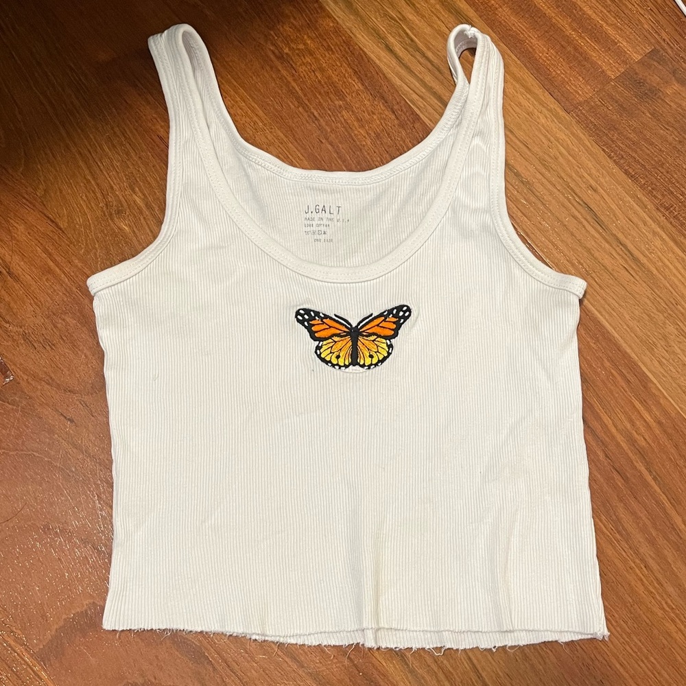 SOLD / Brandy Melville butterfly tank + FREE Brandy stickers!!